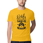 Men's Dads With Beards are Better Design Printed T-Shirt