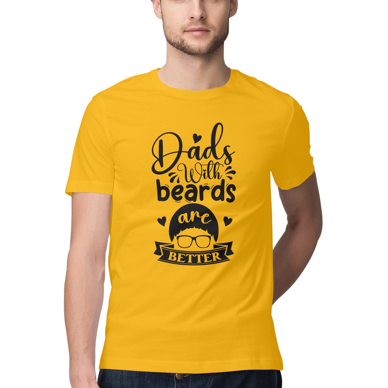 Men's Dads With Beards are Better Design Printed T-Shirt