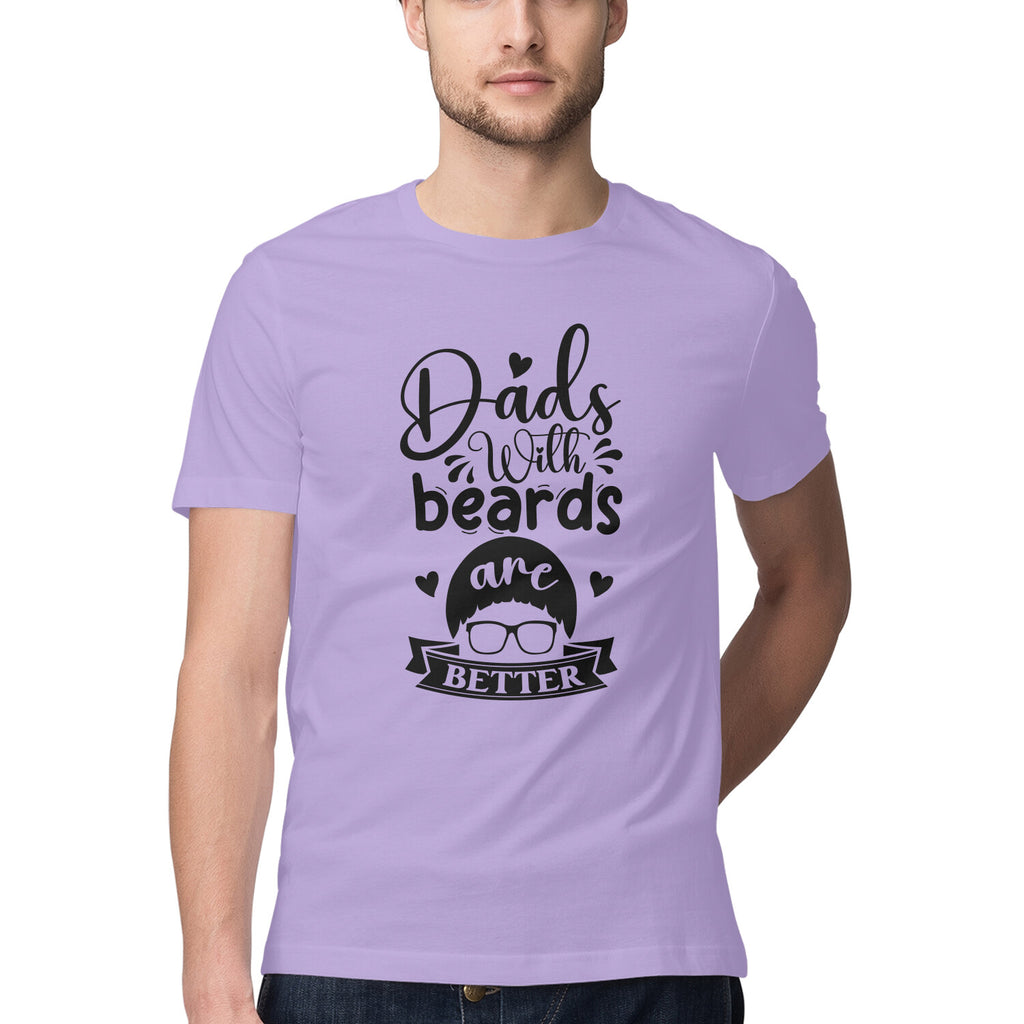 Men's Dads With Beards are Better Design Printed T-Shirt