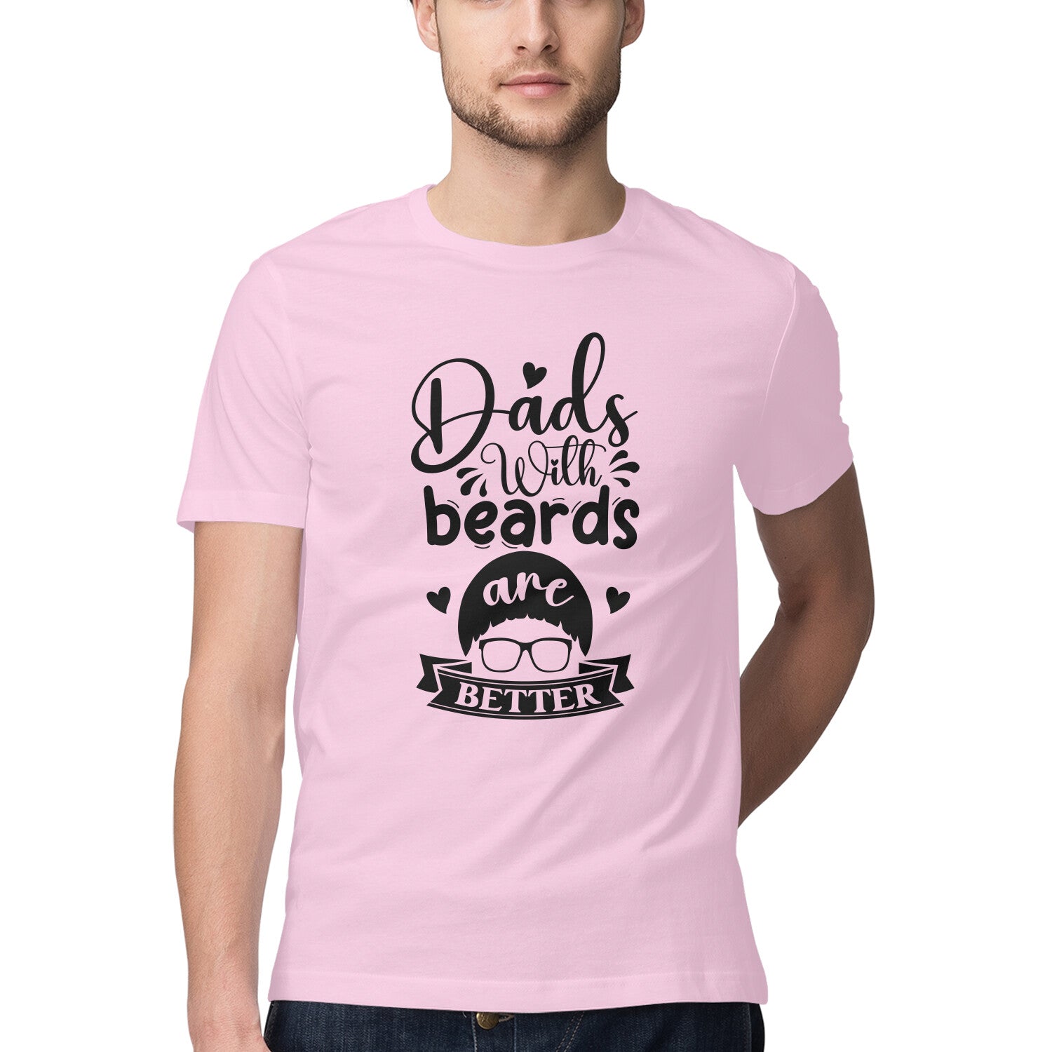 Men's Dads With Beards are Better Design Printed T-Shirt
