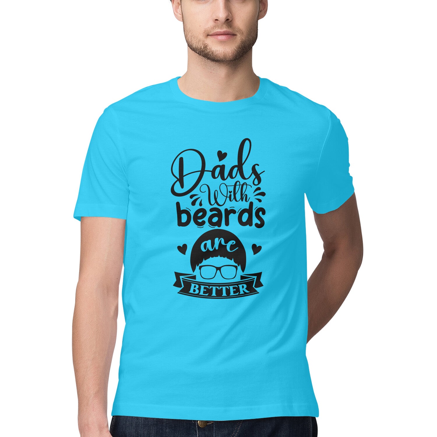 Men's Dads With Beards are Better Design Printed T-Shirt