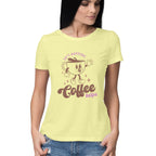 Women's Happiness Coffee Helps Graphics Printed T-Shirt