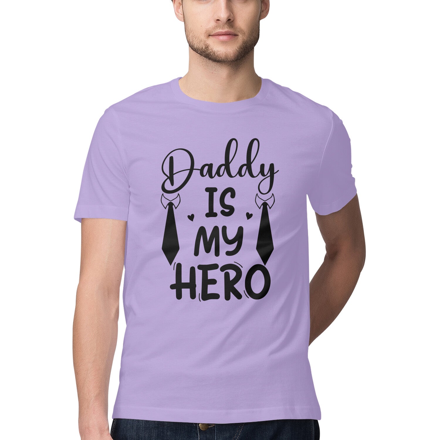 Men's Daddy Is My Hero Design Printed T-Shirt Secondary image