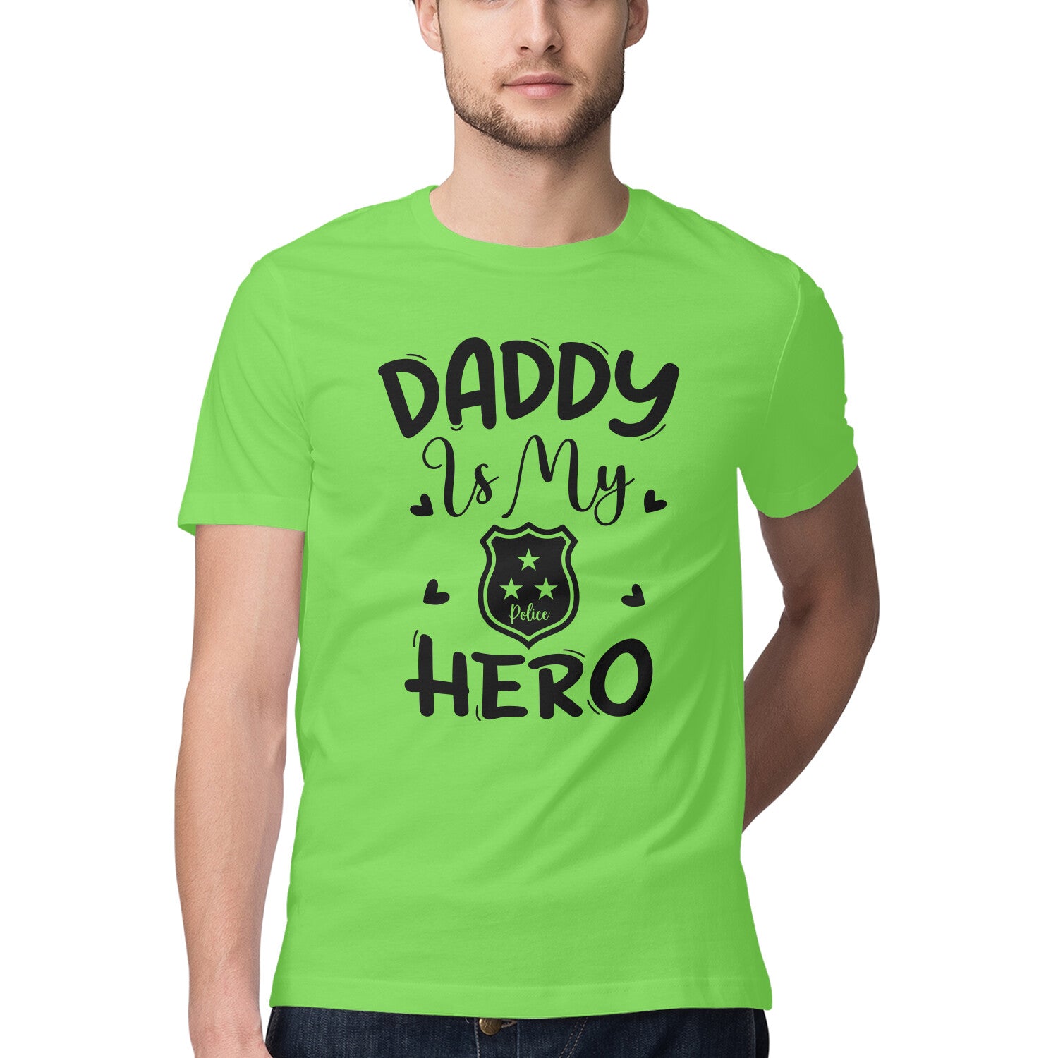 Men's Daddy Is My Hero Design Printed T-Shirt