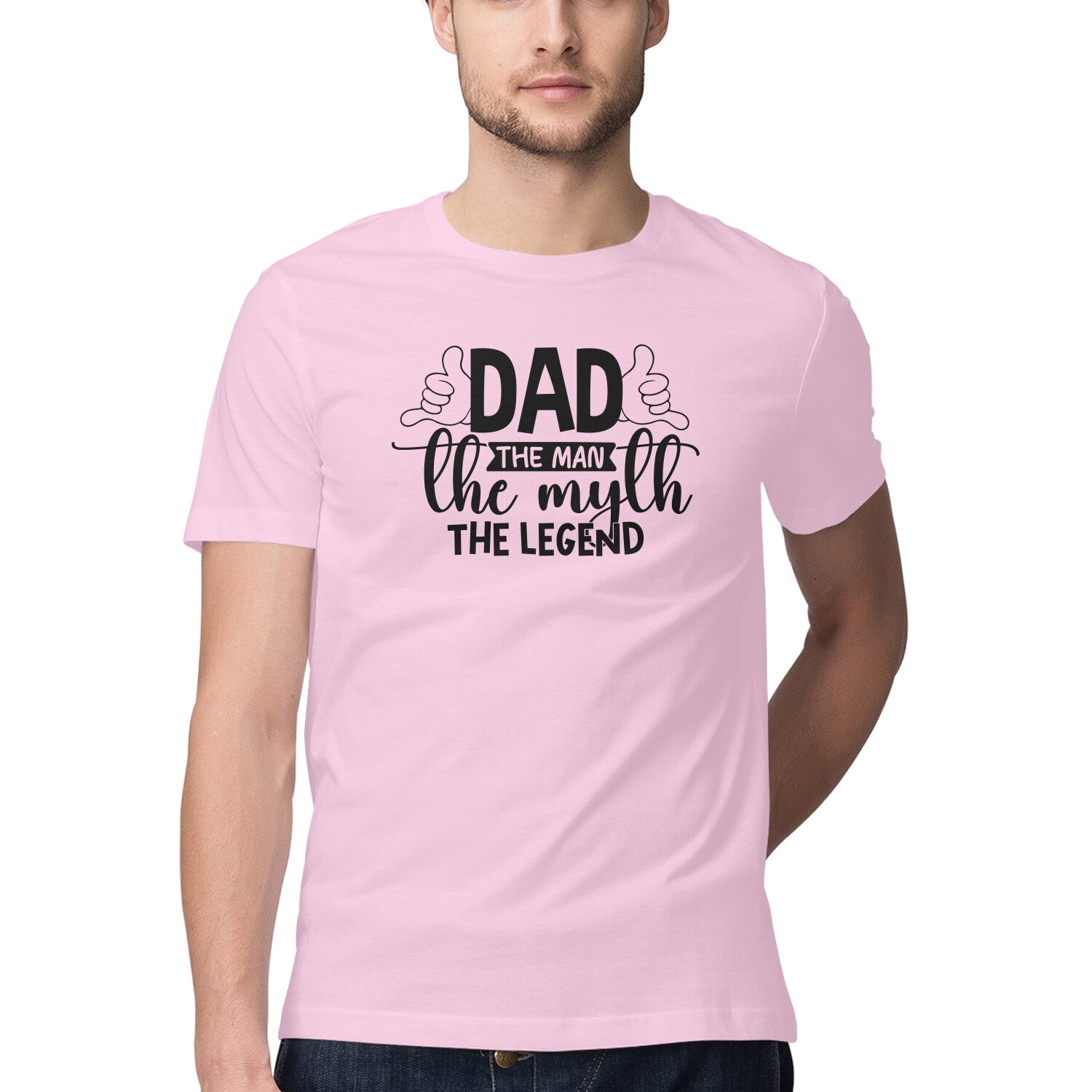 Men's Dad The Legend Design Printed T-Shirt