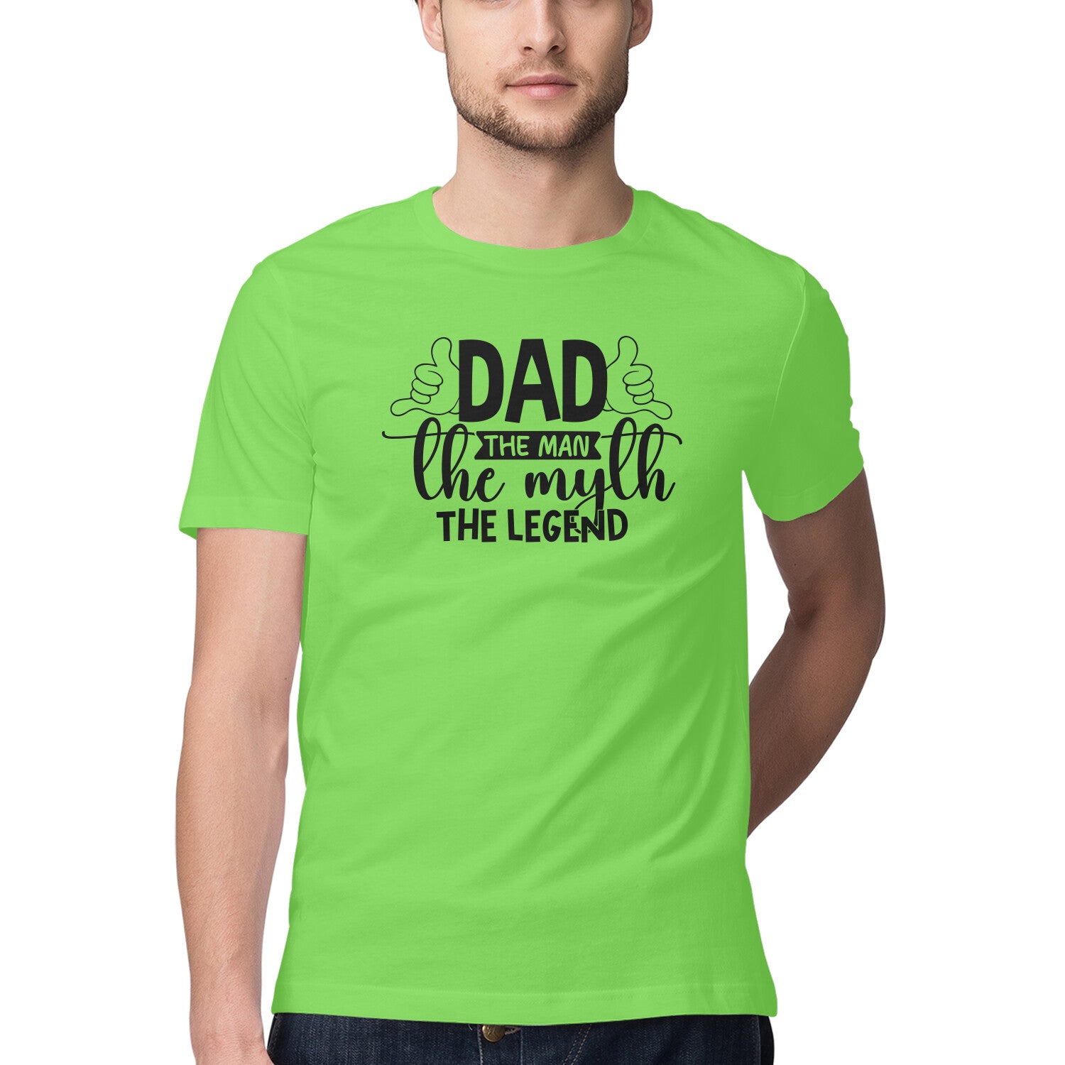 Men's Dad The Legend Design Printed T-Shirt
