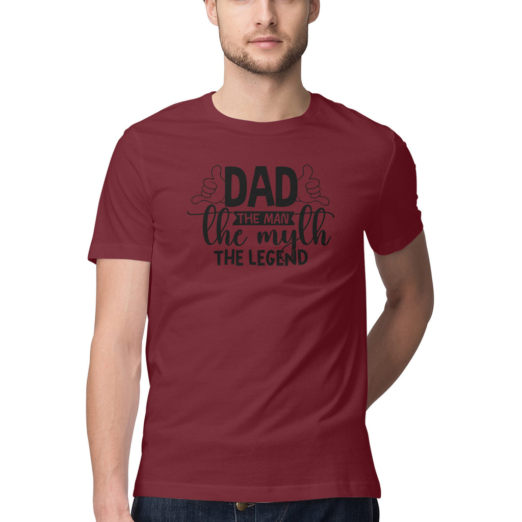 Men's Dad The Legend Design Printed T-Shirt