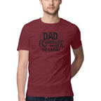 Men's Dad The Legend Design Printed T-Shirt