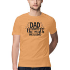 Men's Dad The Legend Design Printed T-Shirt