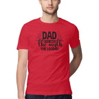 Men's Dad The Legend Design Printed T-Shirt