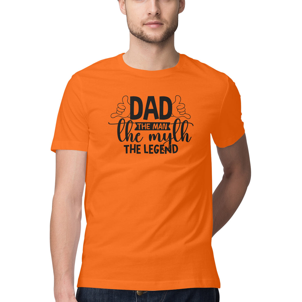 Men's Dad The Legend Design Printed T-Shirt