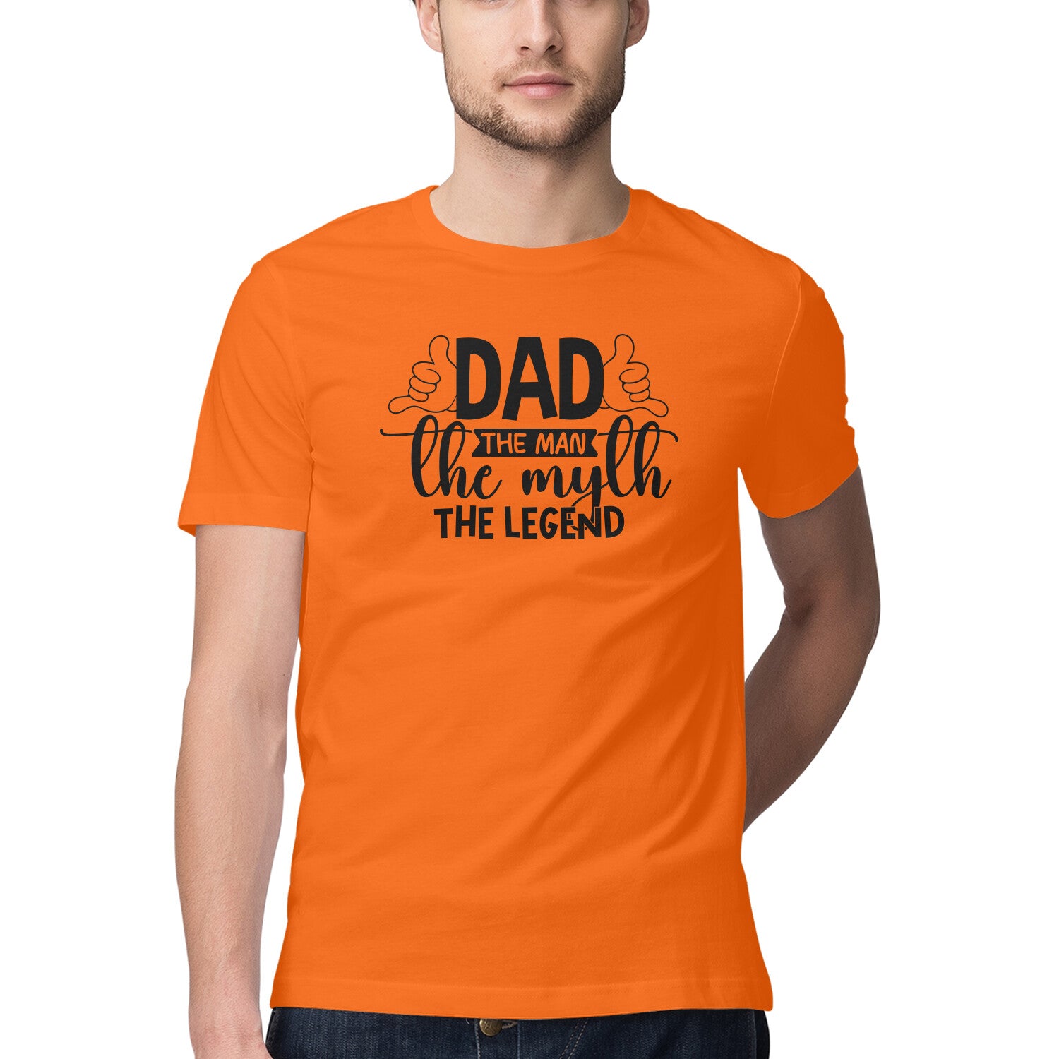 Men's Dad The Legend Design Printed T-Shirt