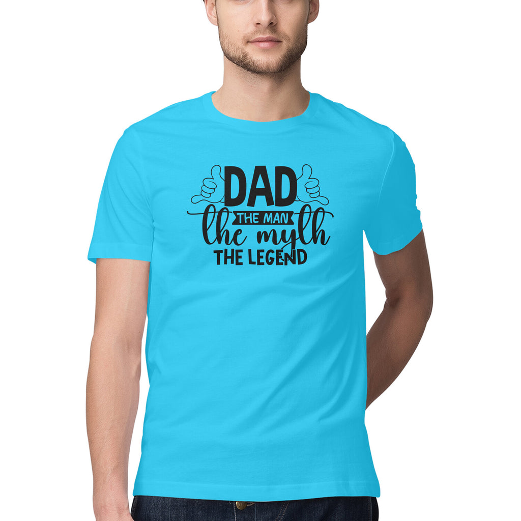 Men's Dad The Legend Design Printed T-Shirt