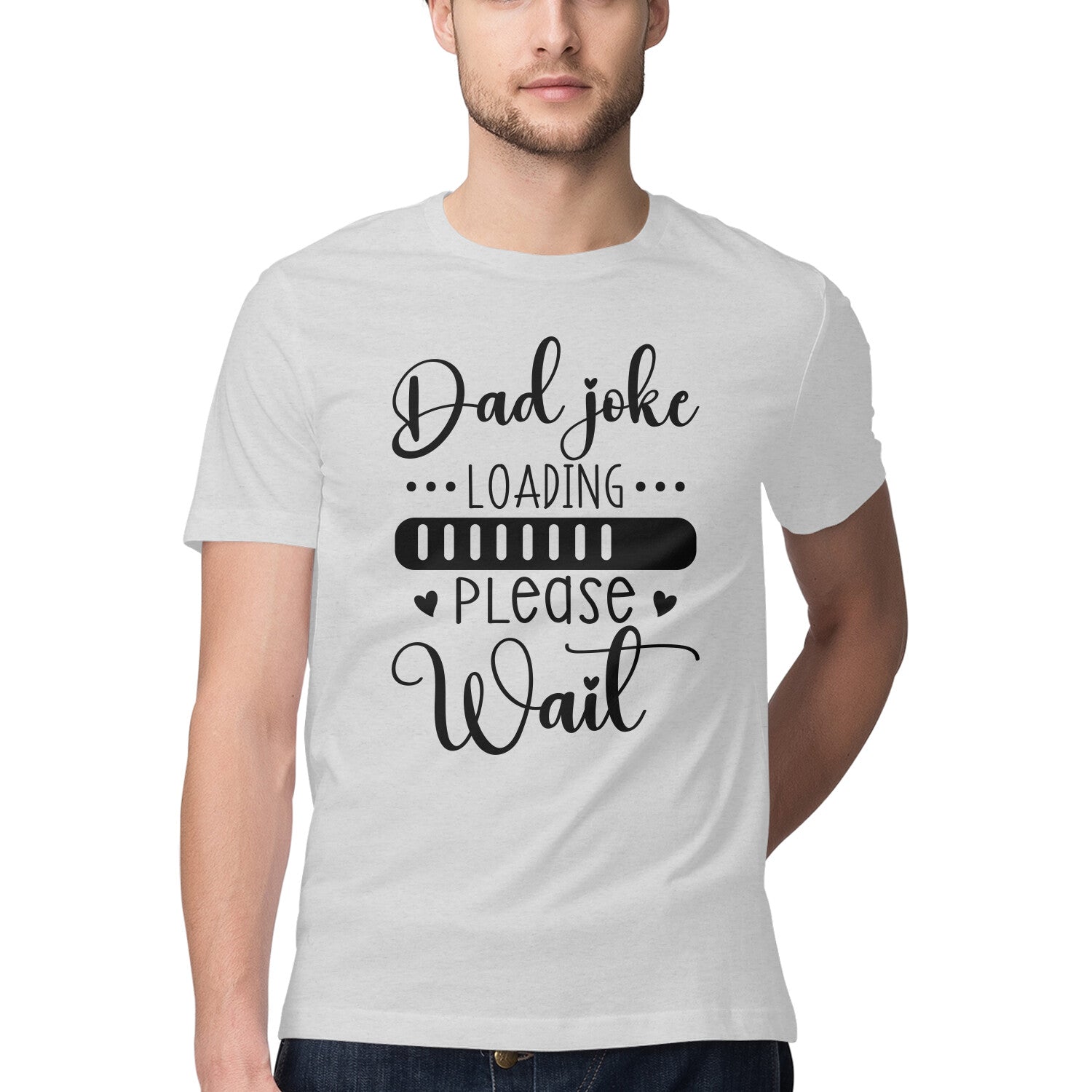 Men's Dad Joke Loading Please Wait Design Printed T-Shirt