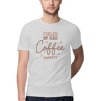 Men's Fueled By Iced Coffee Design Printed T-Shirt
