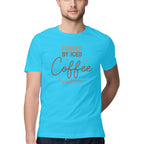 Men's Fueled By Iced Coffee Design Printed T-Shirt