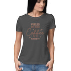 Women's Fueled By Iced Coffee Graphics Printed T-Shirt