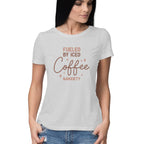 Women's Fueled By Iced Coffee Graphics Printed T-Shirt