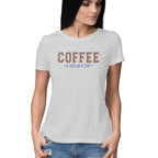 Women's Coffee A hug In A Cup Graphics Printed T-Shirt