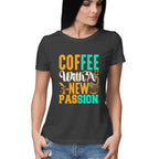 Women's Coffee with a New Passion Graphics Printed T-Shirt