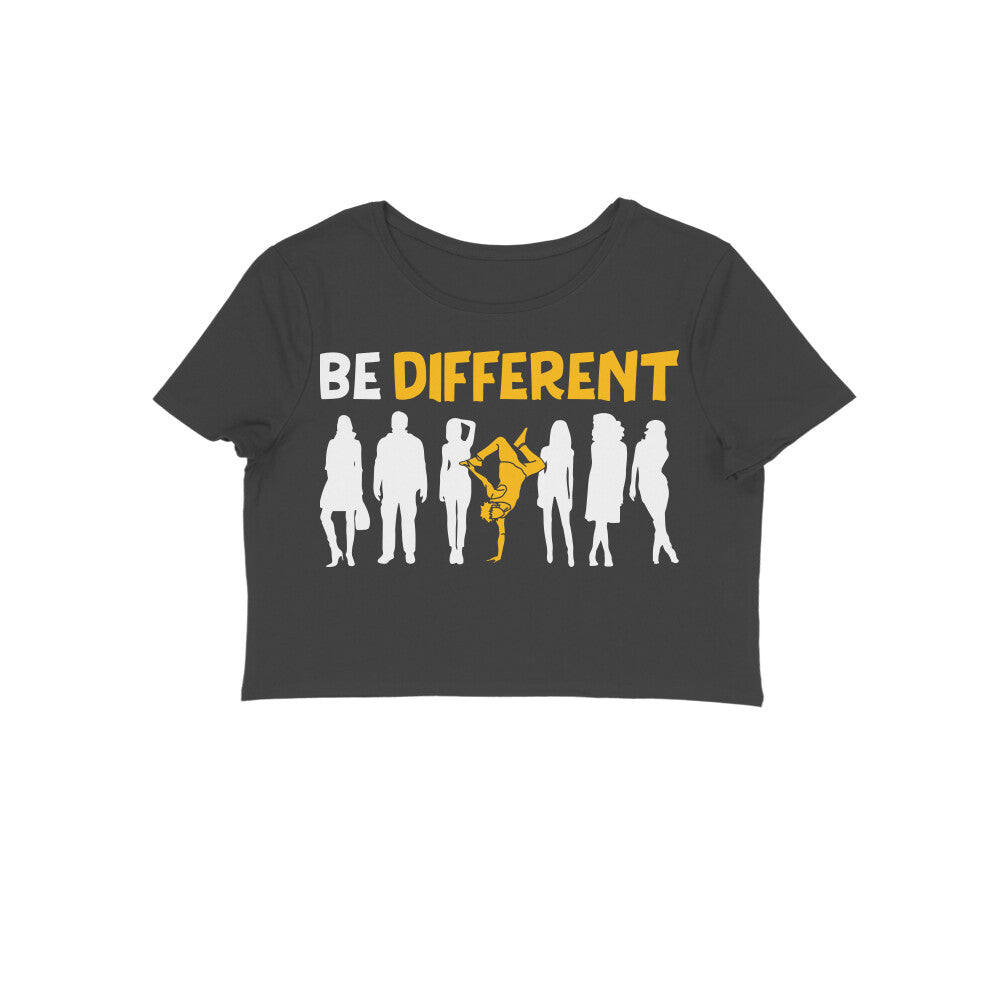 Women's Crop Top BE DIFFERENT Graphic Print Secondary image