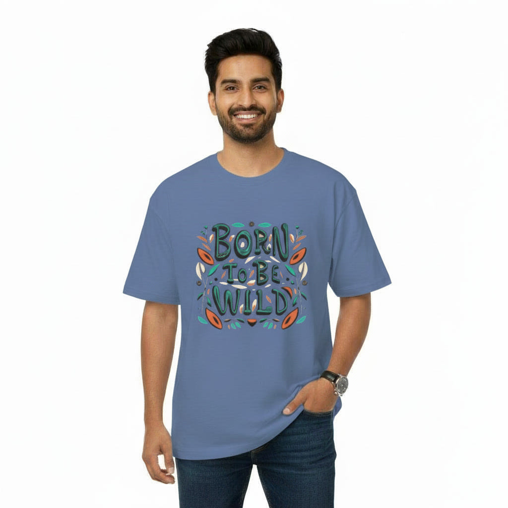 Men's Oversize T-Shirt BORN TO BE WILD Graphic Print