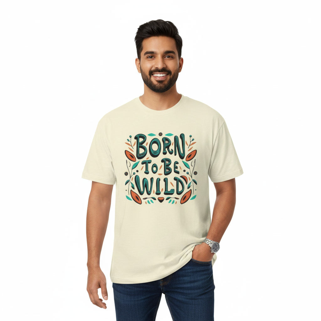 Men's Oversize T-Shirt BORN TO BE WILD Graphic Print
