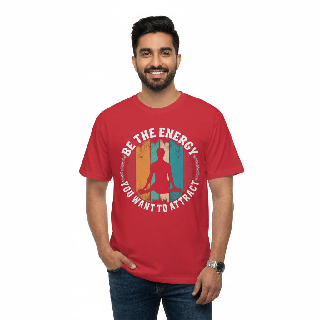 Men's Oversize T-Shirt BE THE ENERGY YOU WANT TO ATTRACT Graphic Print