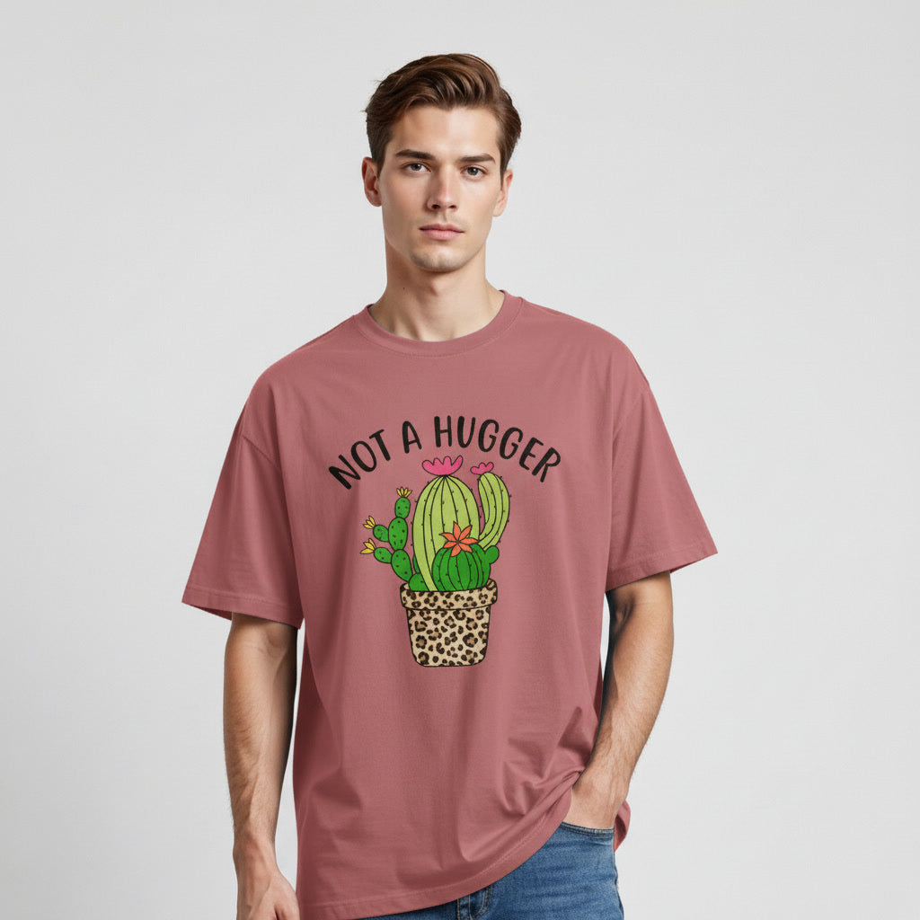 Men's Not A Hugger Sarcastic Quotes Oversized T-Shirt Secondary image