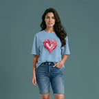 Women’s Oversized T-Shirt – Painted Heart
