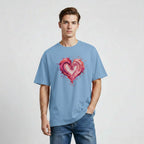 Men's Oversized T-Shirt-Painted Love