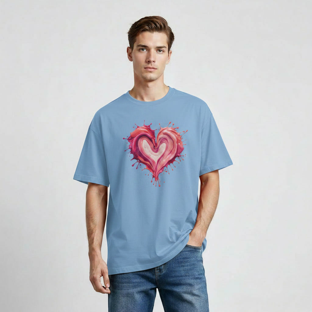 Men's Oversized T-Shirt-Painted Love