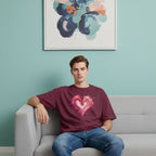 Men's Oversized T-Shirt-Painted Love