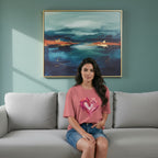 Women’s Oversized T-Shirt – Painted Heart