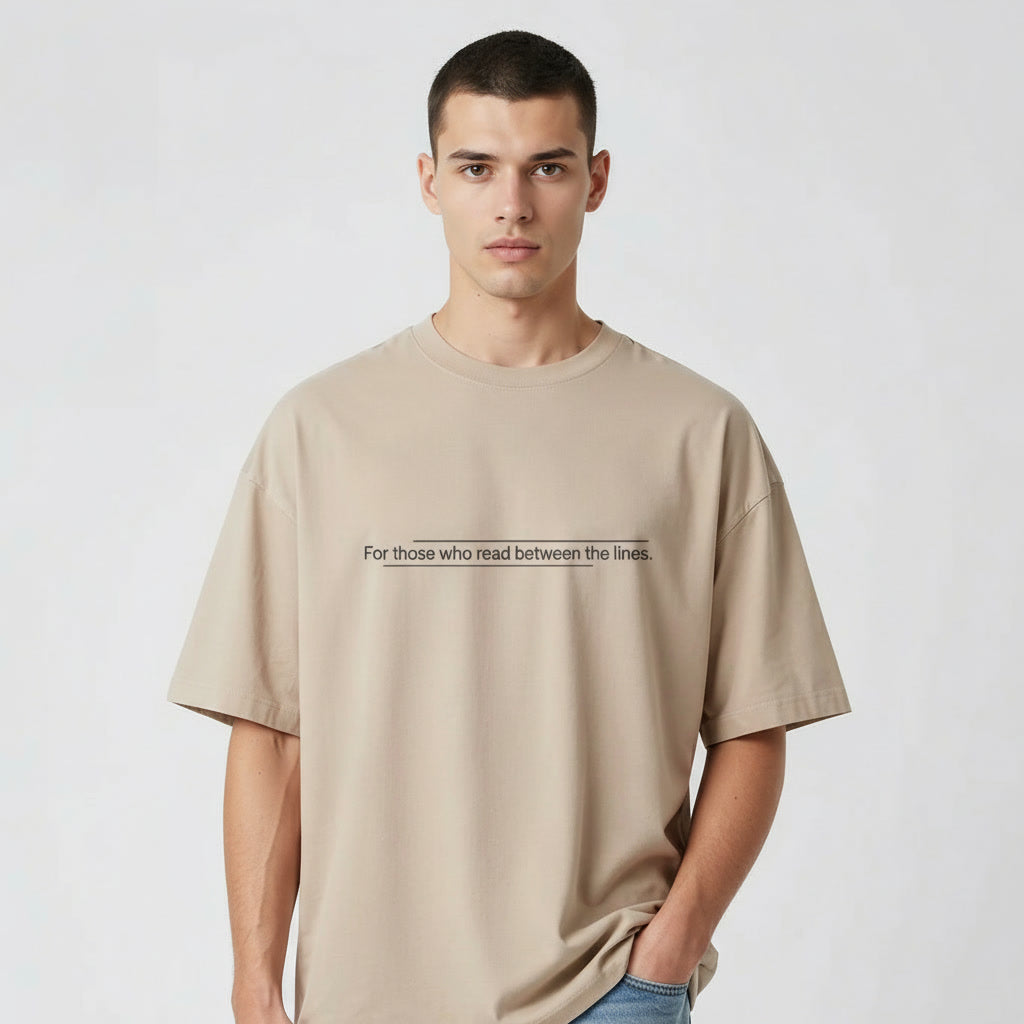 Men’s Oversized T-Shirt – Between The Lines Main image