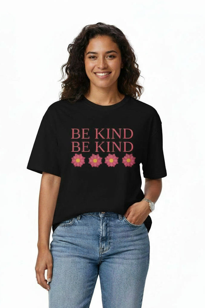 Women’s Oversized T-Shirt – Floral Kindness Main image