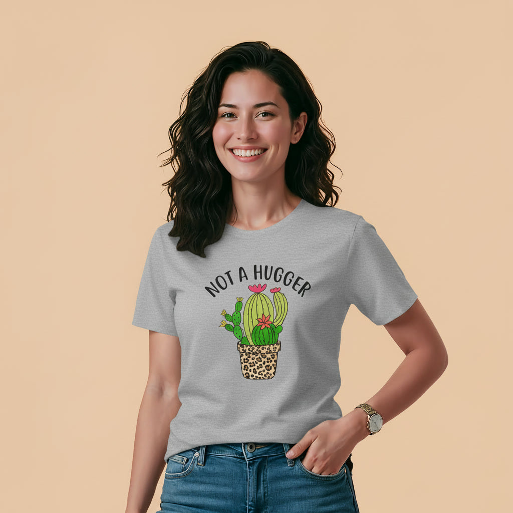 Women's Not A Hugger Sarcastic Quotes T-Shirt Secondary image