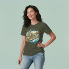 Women's Round Neck T-Shirt THE ROAD LESS TRAVLLED Graphic Print
