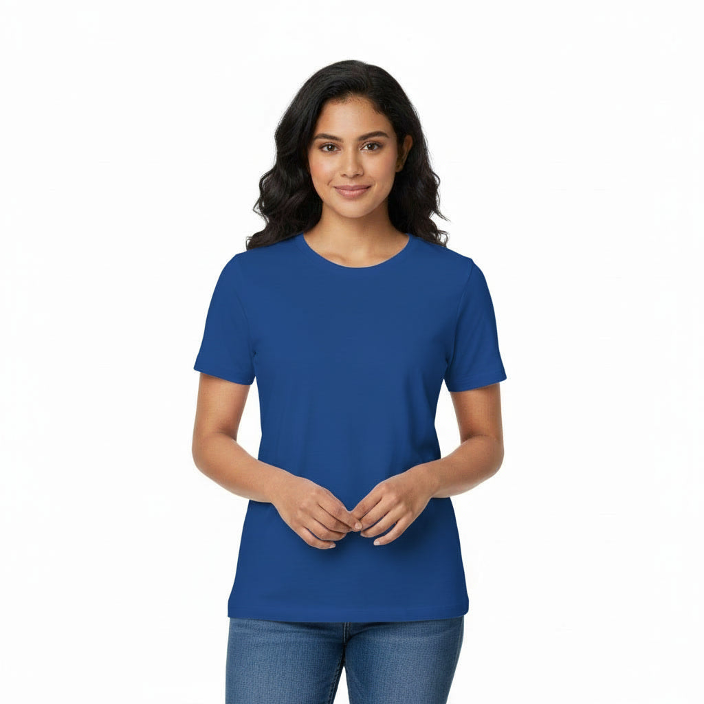 Women's  Half Sleeve Round Neck Plain T-Shirt