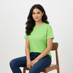 Women's  Half Sleeve Round Neck Plain T-Shirt