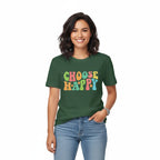 Women T-Shirt CHOOSE HAPPY Quote Print