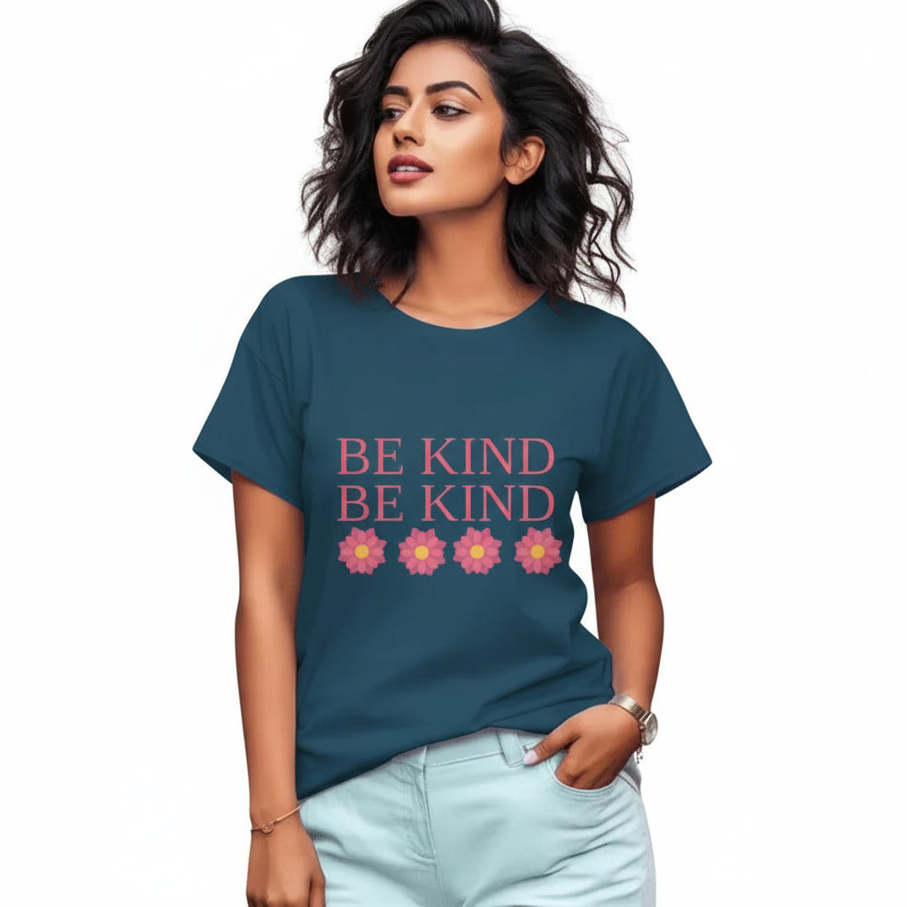 Women's T-Shirt BE KIND Graphic Print