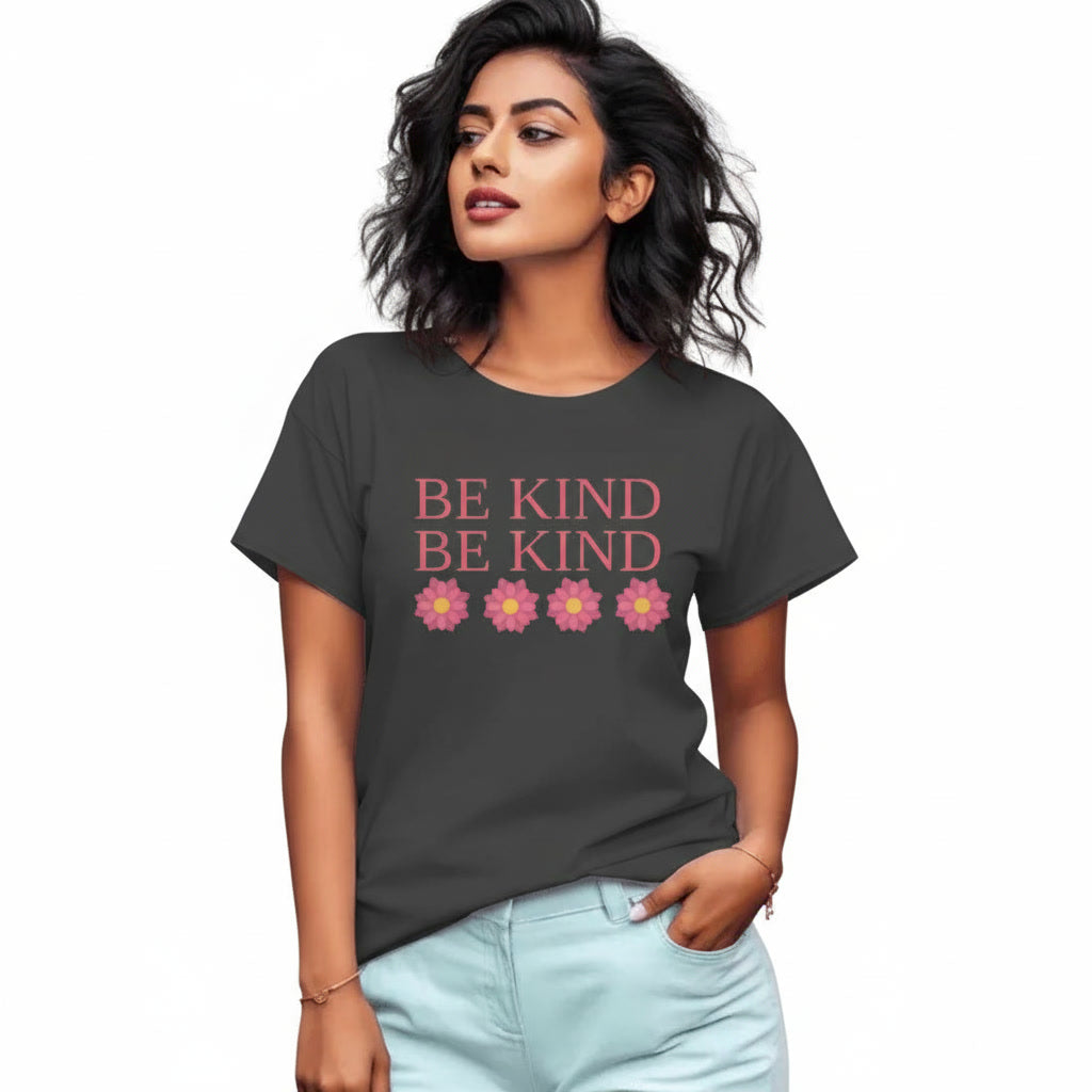 Women's T-Shirt BE KIND Graphic Print Secondary image