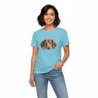 Women's T-Shirt Peeping Dog Graphic Print