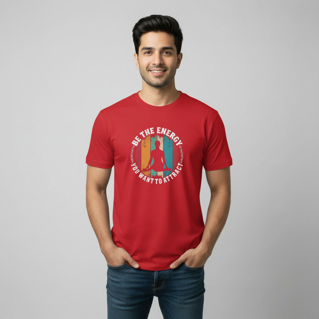 Men's T-Shirt BE THE ENERGY YOU WANT TO ATTRACT Graphic Print Secondary image