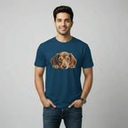 Men's T-Shirt Peeping Dog Graphic Print
