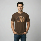 Men's T-Shirt Peeping Dog Graphic Print