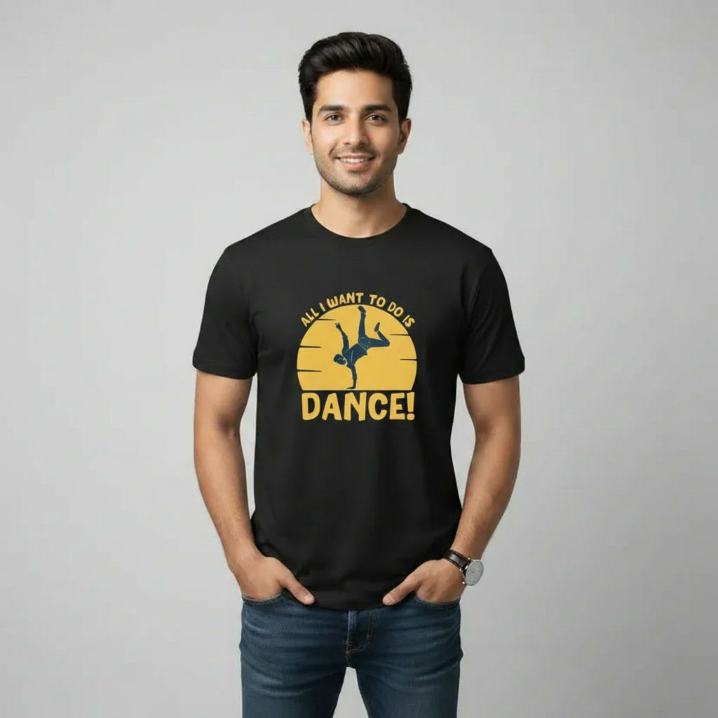 Men's T-Shirt ALL I WANT TO DO IS DANCE Graphic Print Secondary image