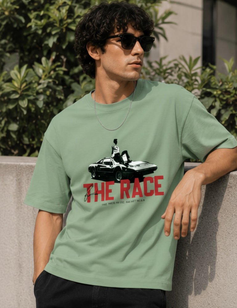 Men's Premium Oversized T-Shirt – The Race