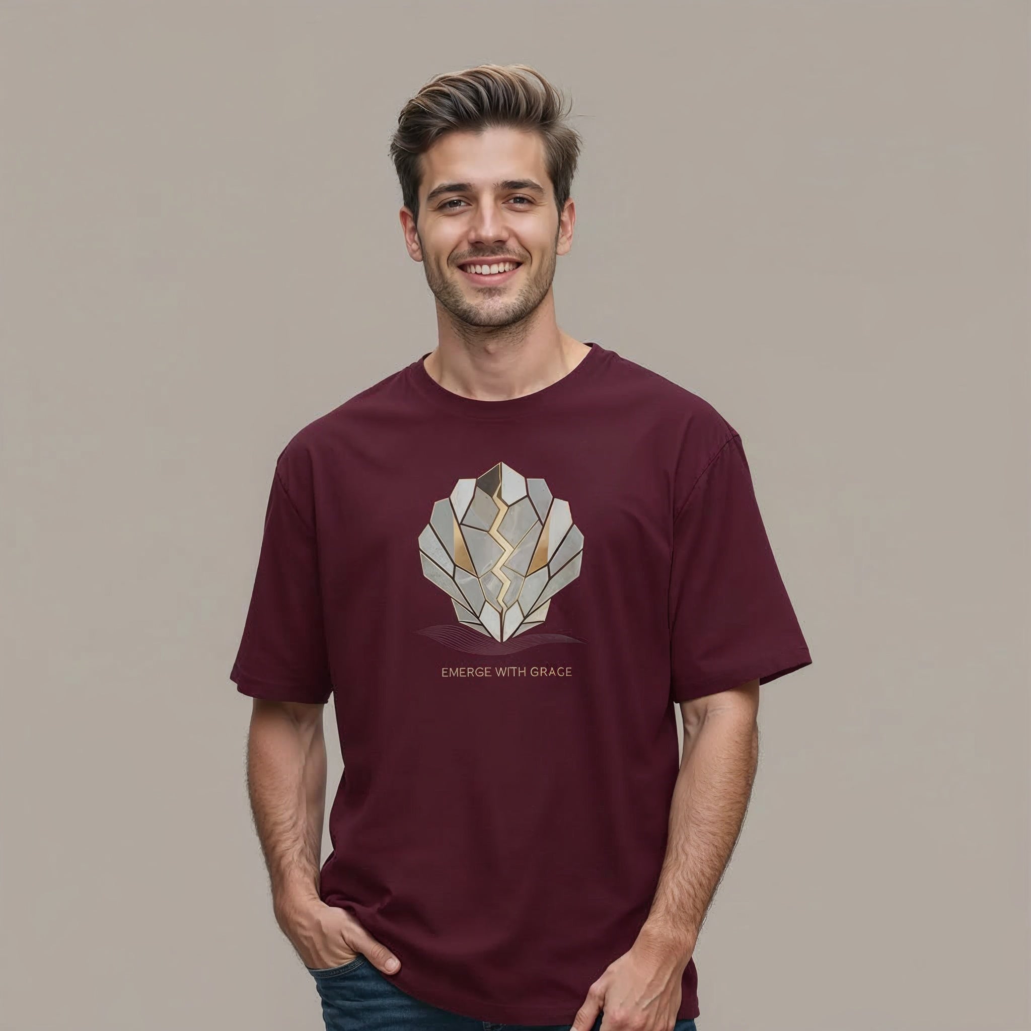 Men’s Oversized T-Shirt – Emerge With Grace